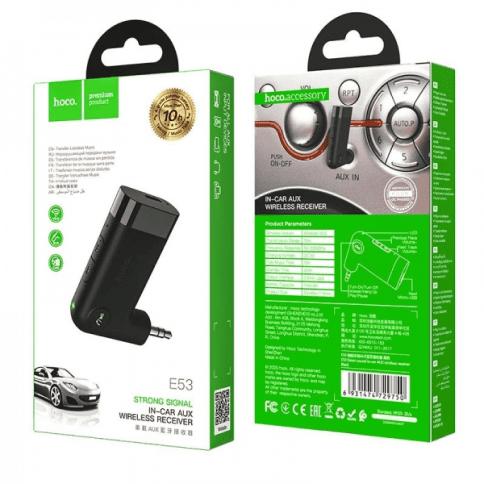 Bluetooth Car Receiver AUX 3.5 mm HOCO E53 (адаптер Bluetooth для автомагнитолы c AUX 3.5mm входом) 1